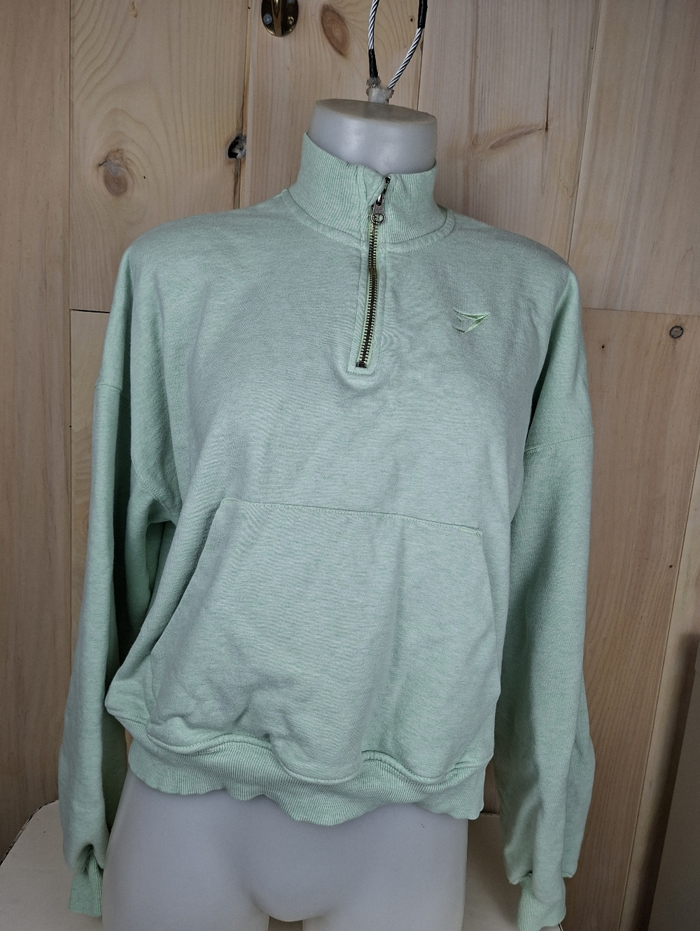 🍄3/50$🍄 Gymshark Rest Day Sweats 1/2 Zip Pullover Kangaroo Pocket Size Small - Picture 4 of 12